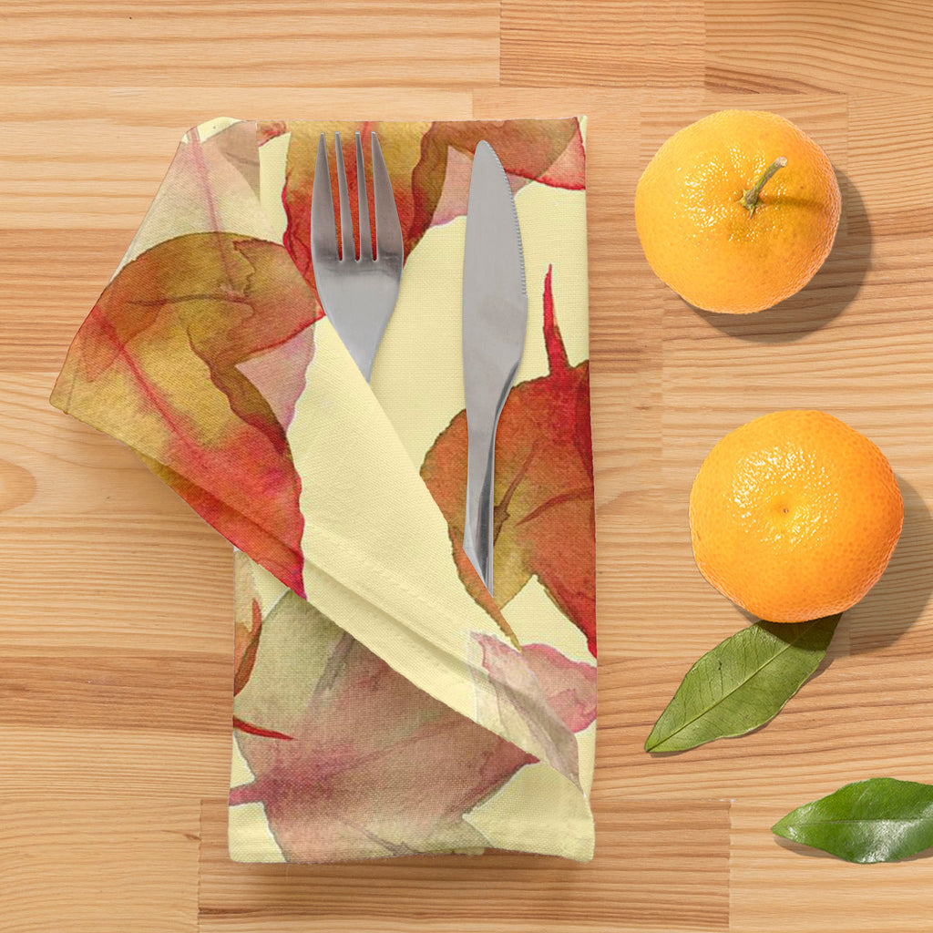 Autumn Leaves D3 Table Napkin-Table Napkins-NAP_TB-IC 5007681 IC 5007681, Botanical, Drawing, Fashion, Floral, Flowers, Illustrations, Nature, Patterns, Scenic, Seasons, Signs, Signs and Symbols, Sketches, Watercolour, autumn, leaves, d3, table, napkin, background, beautiful, colore, creative, creativity, decor, decoration, design, drawn, effect, elegance, elegant, element, hand, illustration, image, interior, objects, painted, pattern, plant, raster, repetition, seamless, season, sketch, textile, pink, wal