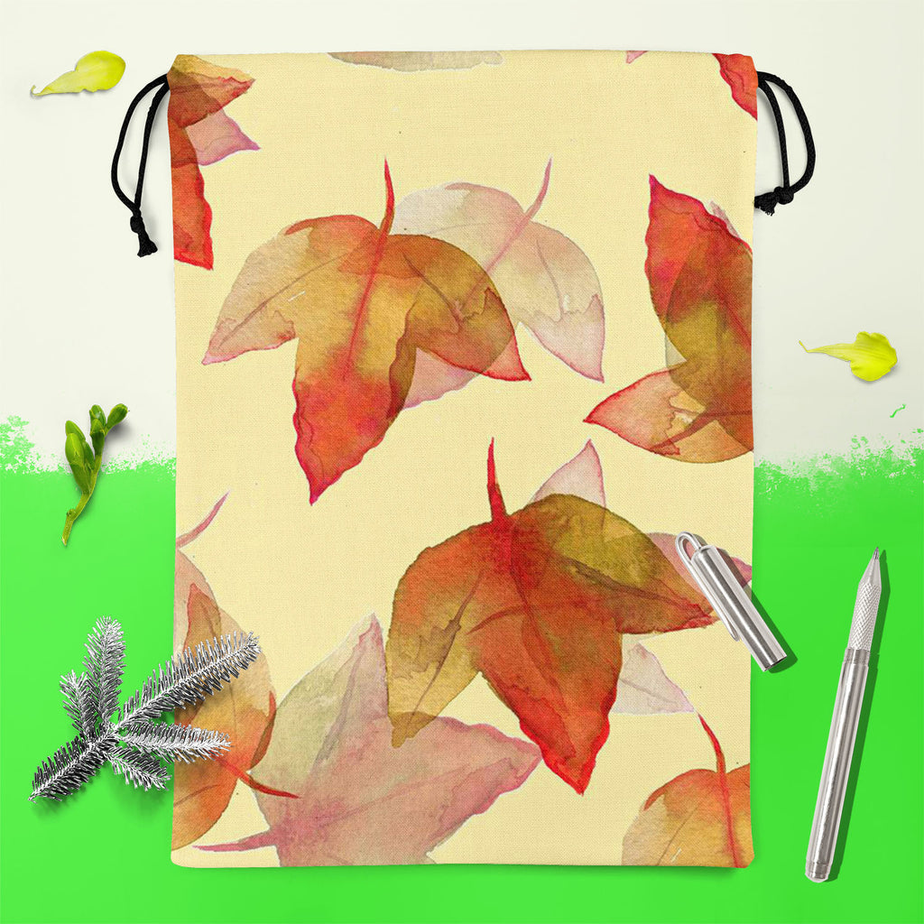 Autumn Leaves D3 Reusable Sack Bag | Bag for Gym, Storage, Vegetable & Travel-Drawstring Sack Bags-SCK_FB_DS-IC 5007681 IC 5007681, Botanical, Drawing, Fashion, Floral, Flowers, Illustrations, Nature, Patterns, Scenic, Seasons, Signs, Signs and Symbols, Sketches, Watercolour, autumn, leaves, d3, reusable, sack, bag, for, gym, storage, vegetable, travel, background, beautiful, colore, creative, creativity, decor, decoration, design, drawn, effect, elegance, elegant, element, hand, illustration, image, interi