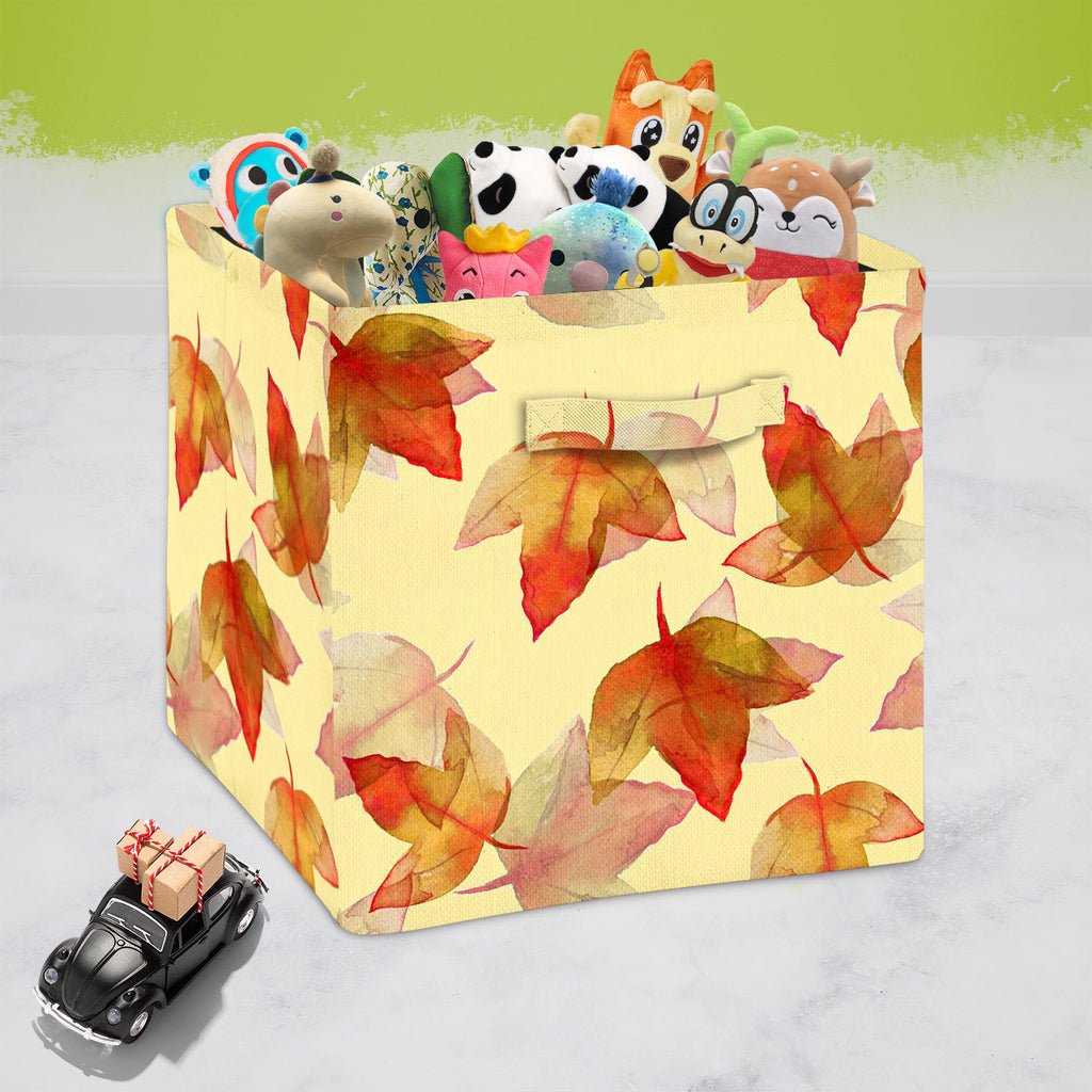 Autumn Leaves D3 Foldable Open Storage Bin | Organizer Box, Toy Basket, Shelf Box, Laundry Bag | Canvas Fabric-Storage Bins-STR_BI_CB-IC 5007681 IC 5007681, Botanical, Drawing, Fashion, Floral, Flowers, Illustrations, Nature, Patterns, Scenic, Seasons, Signs, Signs and Symbols, Sketches, Watercolour, autumn, leaves, d3, foldable, open, storage, bin, organizer, box, toy, basket, shelf, laundry, bag, canvas, fabric, background, beautiful, colore, creative, creativity, decor, decoration, design, drawn, effect,