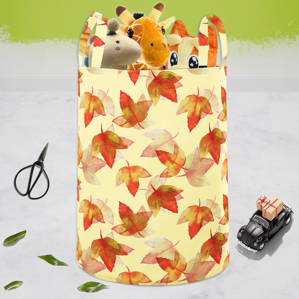 Autumn Leaves D3 Foldable Open Storage Bin | Organizer Box, Toy Basket, Shelf Box, Laundry Bag | Canvas Fabric-Storage Bins-STR_BI_CB-IC 5007681 IC 5007681, Botanical, Drawing, Fashion, Floral, Flowers, Illustrations, Nature, Patterns, Scenic, Seasons, Signs, Signs and Symbols, Sketches, Watercolour, autumn, leaves, d3, foldable, open, storage, bin, organizer, box, toy, basket, shelf, laundry, bag, canvas, fabric, background, beautiful, colore, creative, creativity, decor, decoration, design, drawn, effect,
