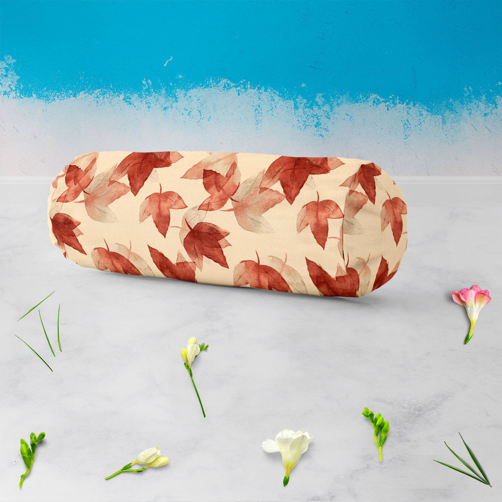 Autumn Leaves D5 Bolster Cover Booster Cases | Concealed Zipper Opening-Bolster Covers-BOL_CV_ZP-IC 5007683 IC 5007683, Botanical, Drawing, Fashion, Floral, Flowers, Illustrations, Nature, Patterns, Scenic, Seasons, Signs, Signs and Symbols, Sketches, Watercolour, autumn, leaves, d5, bolster, cover, booster, cases, concealed, zipper, opening, background, beautiful, colore, creative, creativity, decor, decoration, design, drawn, effect, elegance, elegant, element, hand, illustration, image, interior, objects