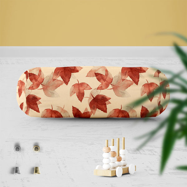 Autumn Leaves D5 Bolster Cover Booster Cases | Concealed Zipper Opening-Bolster Covers-BOL_CV_ZP-IC 5007683 IC 5007683, Botanical, Drawing, Fashion, Floral, Flowers, Illustrations, Nature, Patterns, Scenic, Seasons, Signs, Signs and Symbols, Sketches, Watercolour, autumn, leaves, d5, bolster, cover, booster, cases, zipper, opening, poly, cotton, fabric, background, beautiful, colore, creative, creativity, decor, decoration, design, drawn, effect, elegance, elegant, element, hand, illustration, image, interi