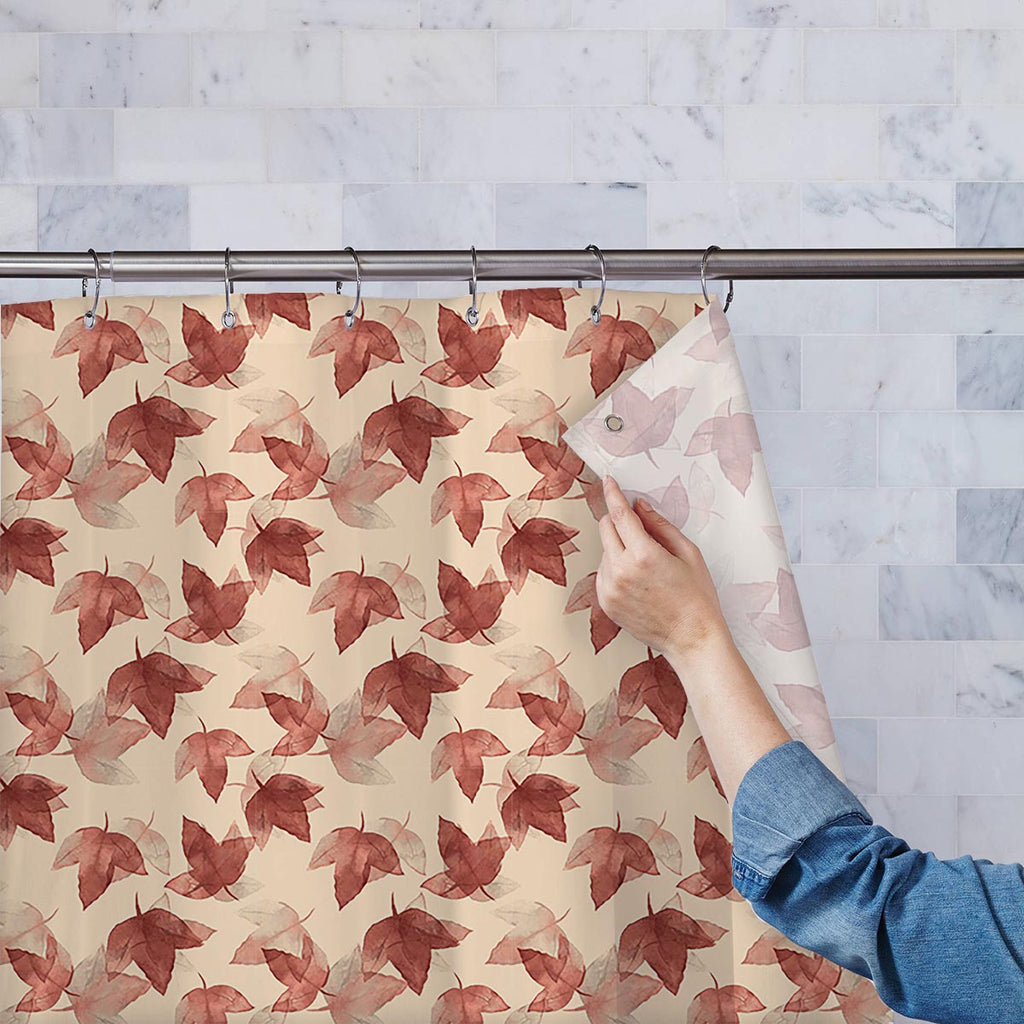 Autumn Leaves Washable Waterproof Shower Curtain-Shower Curtains-CUR_SH-IC 5007683 IC 5007683, Botanical, Drawing, Fashion, Floral, Flowers, Illustrations, Nature, Patterns, Scenic, Seasons, Signs, Signs and Symbols, Sketches, Watercolour, autumn, leaves, washable, waterproof, shower, curtain, background, beautiful, colore, creative, creativity, decor, decoration, design, drawn, effect, elegance, elegant, element, hand, illustration, image, interior, objects, painted, pattern, plant, raster, repetition, sea