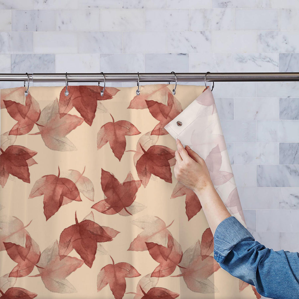 Autumn Leaves D5 Washable Waterproof Shower Curtain-Shower Curtains-CUR_SH-IC 5007683 IC 5007683, Botanical, Drawing, Fashion, Floral, Flowers, Illustrations, Nature, Patterns, Scenic, Seasons, Signs, Signs and Symbols, Sketches, Watercolour, autumn, leaves, d5, washable, waterproof, shower, curtain, background, beautiful, colore, creative, creativity, decor, decoration, design, drawn, effect, elegance, elegant, element, hand, illustration, image, interior, objects, painted, pattern, plant, raster, repetiti