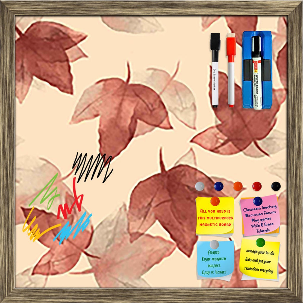 Autumn Leaves Framed Magnetic Dry Erase Board | Combo with Magnet Buttons & Markers-Magnetic Boards Framed-MGB_FR-IC 5007683 IC 5007683, Botanical, Drawing, Fashion, Floral, Flowers, Illustrations, Nature, Patterns, Scenic, Seasons, Signs, Signs and Symbols, Sketches, Watercolour, autumn, leaves, framed, magnetic, dry, erase, board, printed, whiteboard, with, 4, magnets, 2, markers, 1, duster, background, beautiful, colore, creative, creativity, decor, decoration, design, drawn, effect, elegance, elegant, e