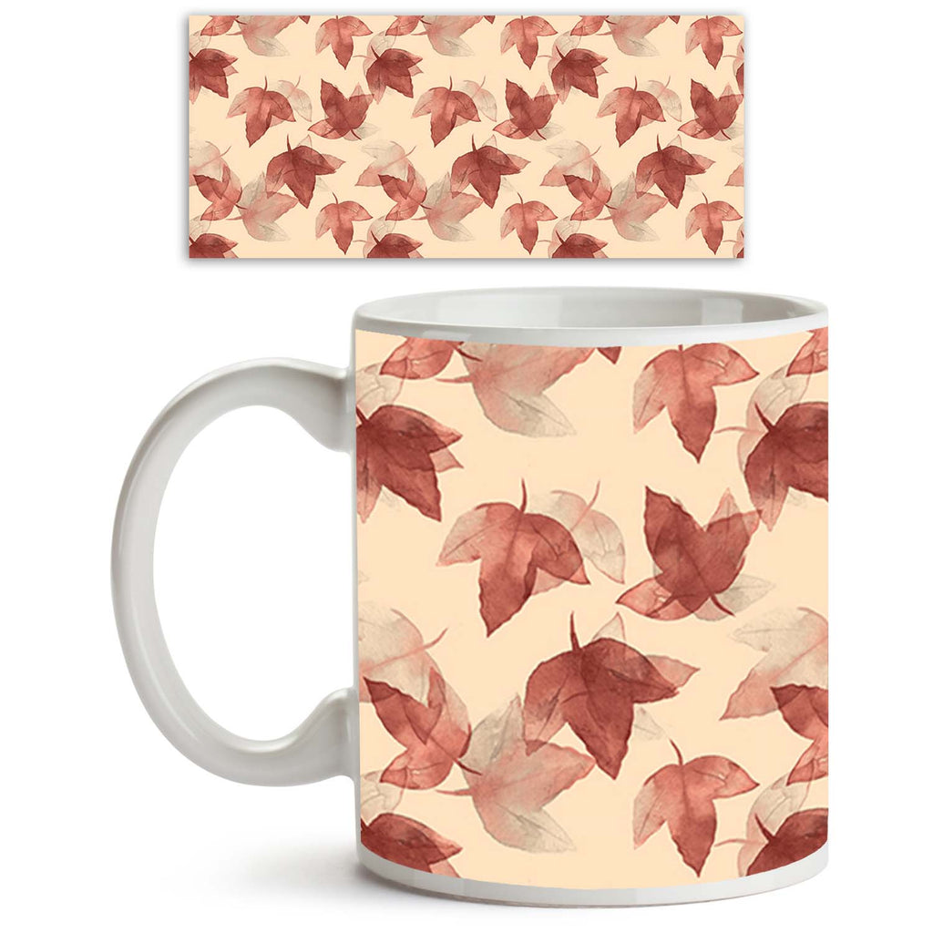 Autumn Leaves Ceramic Coffee Tea Mug Inside White-Coffee Mugs-MUG-IC 5007683 IC 5007683, Botanical, Drawing, Fashion, Floral, Flowers, Illustrations, Nature, Patterns, Scenic, Seasons, Signs, Signs and Symbols, Sketches, Watercolour, autumn, leaves, ceramic, coffee, tea, mug, inside, white, background, beautiful, colore, creative, creativity, decor, decoration, design, drawn, effect, elegance, elegant, element, hand, illustration, image, interior, objects, painted, pattern, plant, raster, repetition, seamle