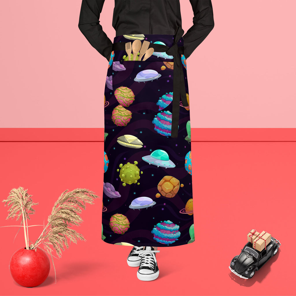 UFOs & Planets Apron | Adjustable, Free Size & Waist Tiebacks-Aprons Waist to Feet-APR_WS_FT-IC 5007684 IC 5007684, Animated Cartoons, Art and Paintings, Astronomy, Automobiles, Baby, Caricature, Cartoons, Children, Cosmology, Drawing, Fantasy, Icons, Illustrations, Kids, Patterns, Space, Sports, Stars, Transportation, Travel, Vehicles, ufos, planets, apron, adjustable, free, size, waist, tiebacks, ufo, aliens, art, asteroid, background, cartoon, childish, colorful, cosmic, dark, endless, funny, galaxy, gam