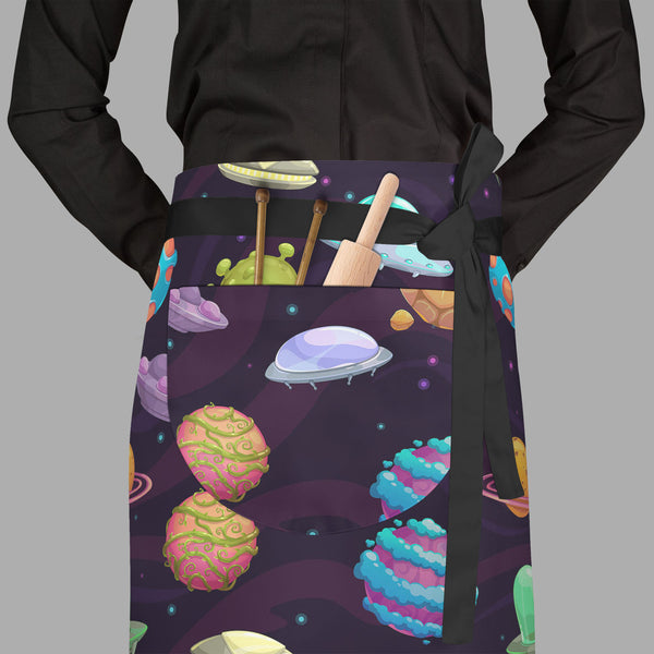 UFOs & Planets Apron | Adjustable, Free Size & Waist Tiebacks-Aprons Waist to Feet-APR_WS_FT-IC 5007684 IC 5007684, Animated Cartoons, Art and Paintings, Astronomy, Automobiles, Baby, Caricature, Cartoons, Children, Cosmology, Drawing, Fantasy, Icons, Illustrations, Kids, Patterns, Space, Sports, Stars, Transportation, Travel, Vehicles, ufos, planets, full-length, waist, to, feet, apron, poly-cotton, fabric, adjustable, tiebacks, ufo, aliens, art, asteroid, background, cartoon, childish, colorful, cosmic, d