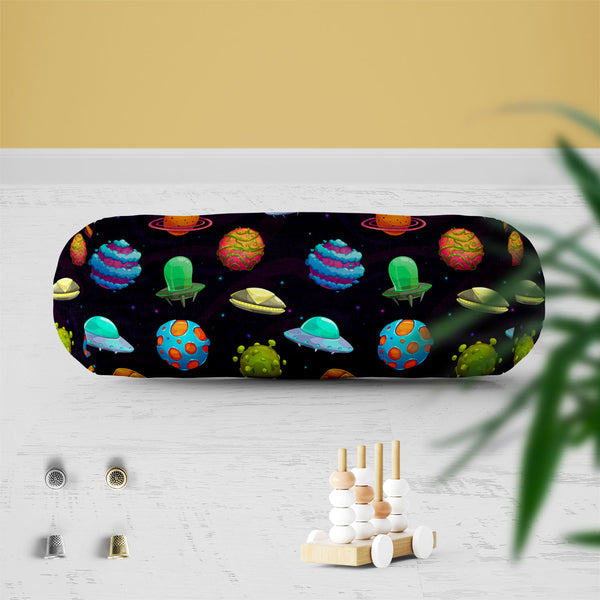 UFOs & Planets Bolster Cover Booster Cases | Concealed Zipper Opening-Bolster Covers-BOL_CV_ZP-IC 5007684 IC 5007684, Animated Cartoons, Art and Paintings, Astronomy, Automobiles, Baby, Caricature, Cartoons, Children, Cosmology, Drawing, Fantasy, Icons, Illustrations, Kids, Patterns, Space, Sports, Stars, Transportation, Travel, Vehicles, ufos, planets, bolster, cover, booster, cases, zipper, opening, poly, cotton, fabric, ufo, aliens, art, asteroid, background, cartoon, childish, colorful, cosmic, dark, en