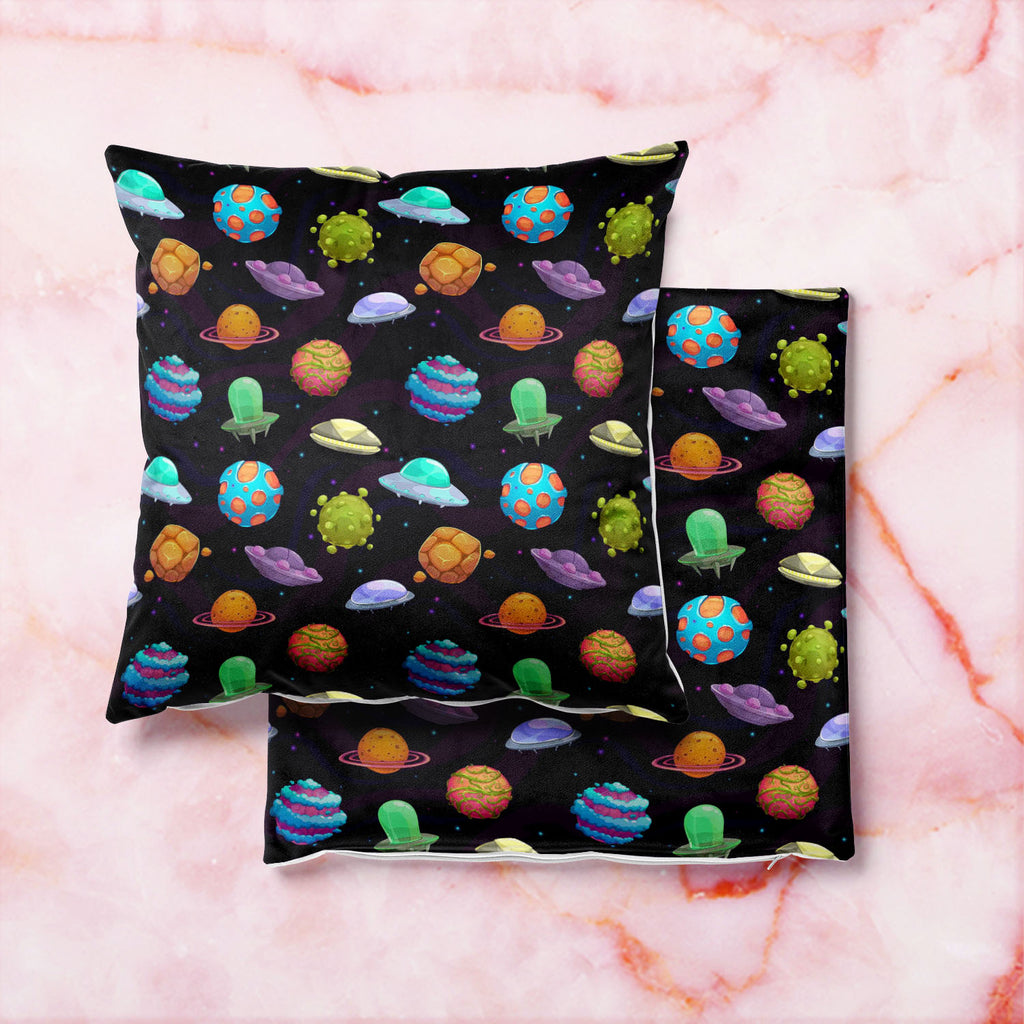 UFOs & Planets Cushion Cover Throw Pillow-Cushion Covers-CUS_CV-IC 5007684 IC 5007684, Animated Cartoons, Art and Paintings, Astronomy, Automobiles, Baby, Caricature, Cartoons, Children, Cosmology, Drawing, Fantasy, Icons, Illustrations, Kids, Patterns, Space, Sports, Stars, Transportation, Travel, Vehicles, ufos, planets, cushion, cover, throw, pillow, ufo, aliens, art, asteroid, background, cartoon, childish, colorful, cosmic, dark, endless, funny, galaxy, game, icon, illustration, jupiter, rocket, ship, 