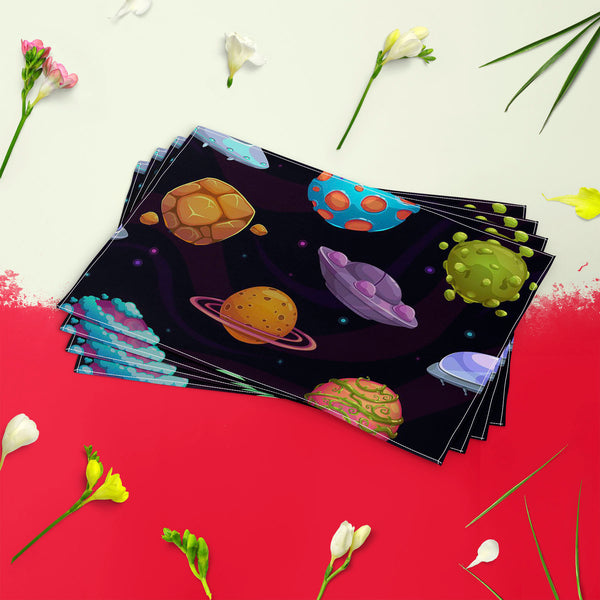 UFOs & Planets Table Mat Placemat-Table Place Mats Fabric-MAT_TB-IC 5007684 IC 5007684, Animated Cartoons, Art and Paintings, Astronomy, Automobiles, Baby, Caricature, Cartoons, Children, Cosmology, Drawing, Fantasy, Icons, Illustrations, Kids, Patterns, Space, Sports, Stars, Transportation, Travel, Vehicles, ufos, planets, table, mat, placemat, for, dining, center, cotton, canvas, fabric, ufo, aliens, art, asteroid, background, cartoon, childish, colorful, cosmic, dark, endless, funny, galaxy, game, icon, 