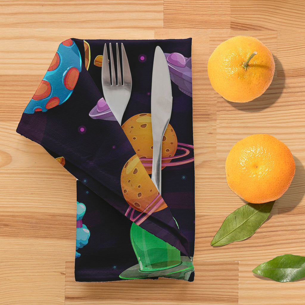 UFOs & Planets Table Napkin-Table Napkins-NAP_TB-IC 5007684 IC 5007684, Animated Cartoons, Art and Paintings, Astronomy, Automobiles, Baby, Caricature, Cartoons, Children, Cosmology, Drawing, Fantasy, Icons, Illustrations, Kids, Patterns, Space, Sports, Stars, Transportation, Travel, Vehicles, ufos, planets, table, napkin, ufo, aliens, art, asteroid, background, cartoon, childish, colorful, cosmic, dark, endless, funny, galaxy, game, icon, illustration, jupiter, rocket, ship, rockets, saturn, scene, sci, fi