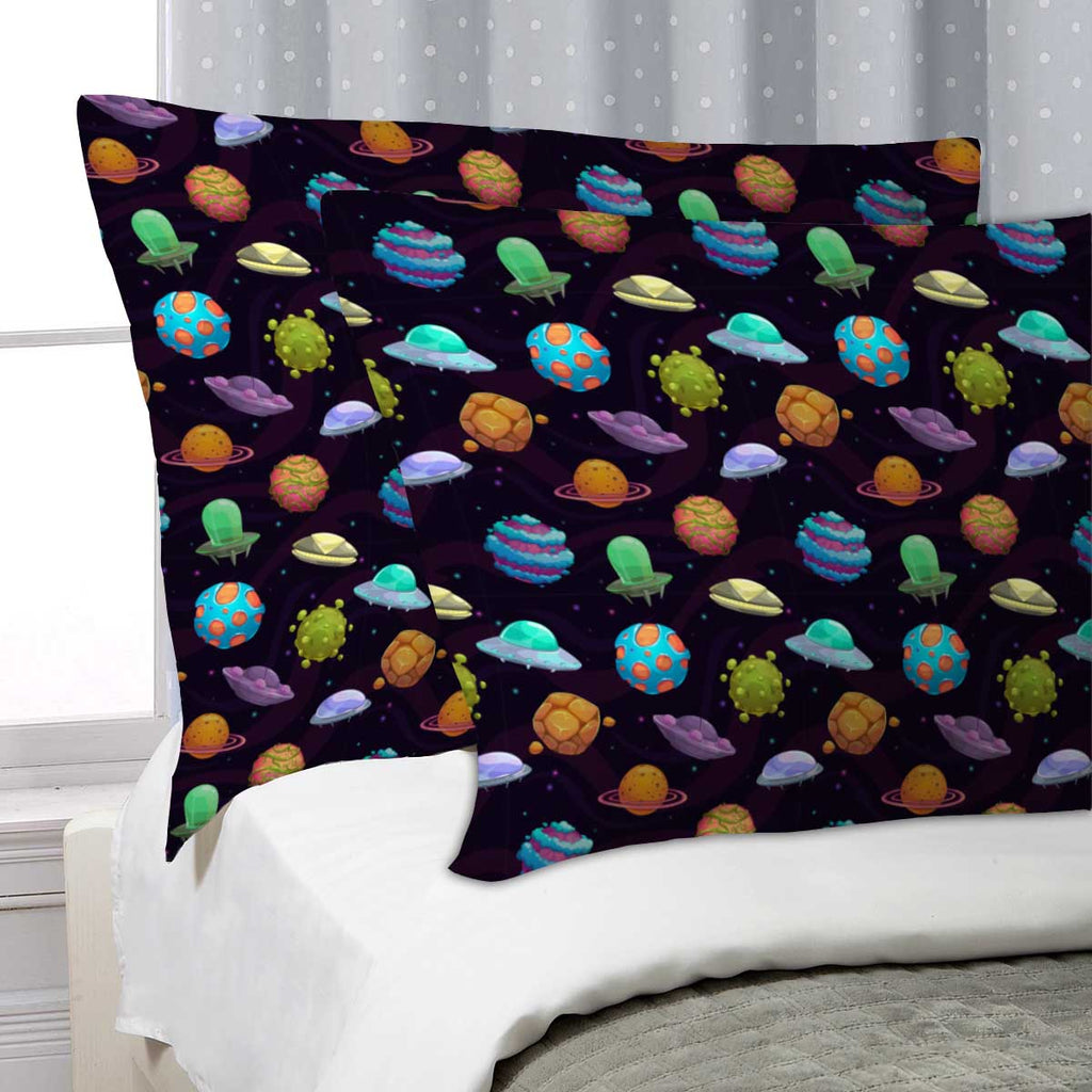ArtzFolio UFOs & Planets Pillow Cover Case-Pillow Cases-AZHFR45727945PIL_CV_L-Image Code 5007684 Vishnu Image Folio Pvt Ltd, IC 5007684, ArtzFolio, Pillow Cases, Kids, Digital Art, ufos, planets, pillow, cover, case, seamless, pattern, fantastic, vector, space, texture, pillow cover, pillow case cover, linen pillow cover, printed pillow cover, pillow for bedroom, living room pillow covers, standard pillow case covers, pitaara box, throw pillow cover, 2 pcs satin pillow cover set, pillow covers 27x18, decora