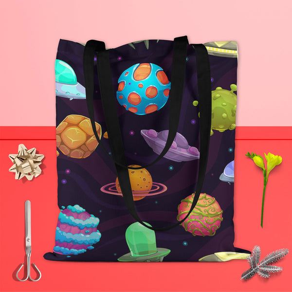 UFOs & Planets Tote Bag Shoulder Purse | Multipurpose-Tote Bags Basic-TOT_FB_BS-IC 5007684 IC 5007684, Animated Cartoons, Art and Paintings, Astronomy, Automobiles, Baby, Caricature, Cartoons, Children, Cosmology, Drawing, Fantasy, Icons, Illustrations, Kids, Patterns, Space, Sports, Stars, Transportation, Travel, Vehicles, ufos, planets, tote, bag, shoulder, purse, cotton, canvas, fabric, multipurpose, ufo, aliens, art, asteroid, background, cartoon, childish, colorful, cosmic, dark, endless, funny, galaxy