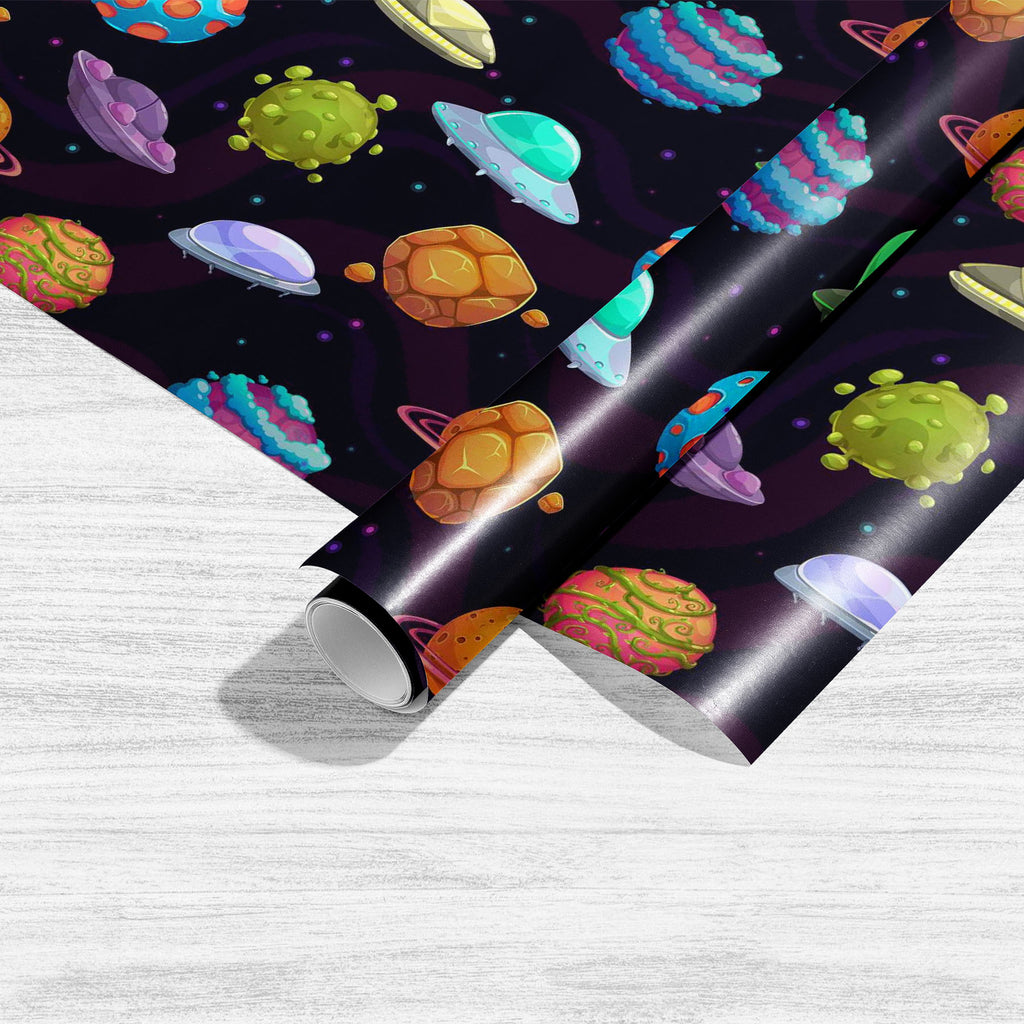UFOs & Planets Art & Craft Gift Wrapping Paper-Wrapping Papers-WRP_PP-IC 5007684 IC 5007684, Animated Cartoons, Art and Paintings, Astronomy, Automobiles, Baby, Caricature, Cartoons, Children, Cosmology, Drawing, Fantasy, Icons, Illustrations, Kids, Patterns, Space, Sports, Stars, Transportation, Travel, Vehicles, ufos, planets, art, craft, gift, wrapping, paper, ufo, aliens, asteroid, background, cartoon, childish, colorful, cosmic, dark, endless, funny, galaxy, game, icon, illustration, jupiter, rocket, s