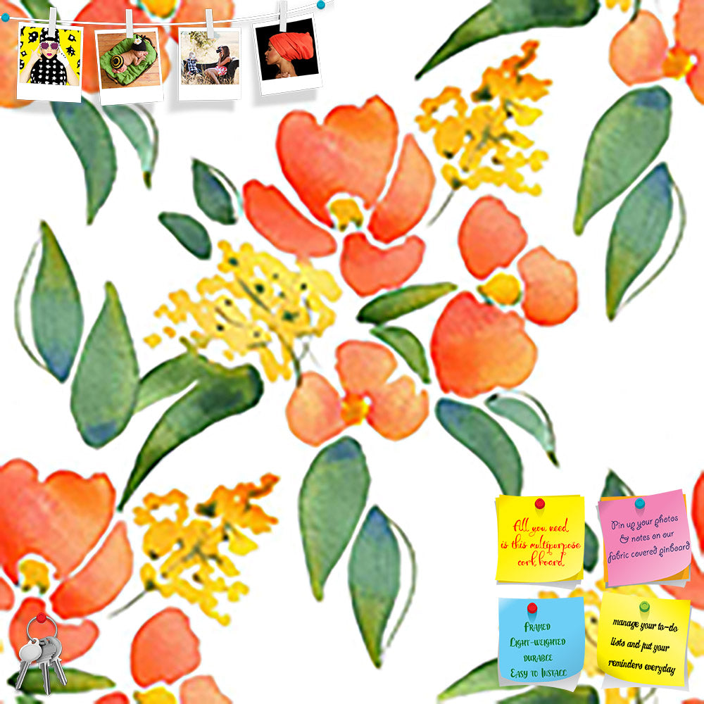 ArtzFolio Watercolor Leaves & Flowers Printed Bulletin Board Notice Pin Board Soft Board | Frameless-Bulletin Boards Frameless-AZSAO45971134BLB_FL_L-Image Code 5007685 Vishnu Image Folio Pvt Ltd, IC 5007685, ArtzFolio, Bulletin Boards Frameless, Floral, Digital Art, watercolor, leaves, flowers, printed, bulletin, board, notice, pin, soft, frameless, illustration, seamless, pattern, 5, pin up board, push pin board, extra large cork board, big pin board, notice board, small bulletin board, cork board, wall no