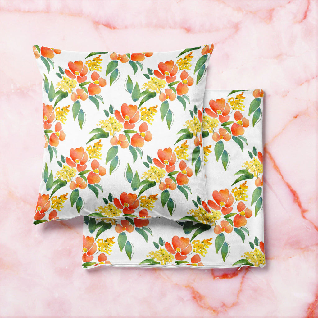 Watercolor Leaves & Flowers Cushion Cover Throw Pillow-Cushion Covers-CUS_CV-IC 5007685 IC 5007685, Abstract Expressionism, Abstracts, Botanical, Drawing, Fashion, Floral, Flowers, Illustrations, Nature, Patterns, Scenic, Semi Abstract, Signs, Signs and Symbols, Watercolour, watercolor, leaves, cushion, cover, throw, pillow, abstract, background, beautiful, blossom, branch, card, colore, composition, creative, decor, decoration, design, drawn, ecology, effect, elegant, element, grass, hand, head, illustrati