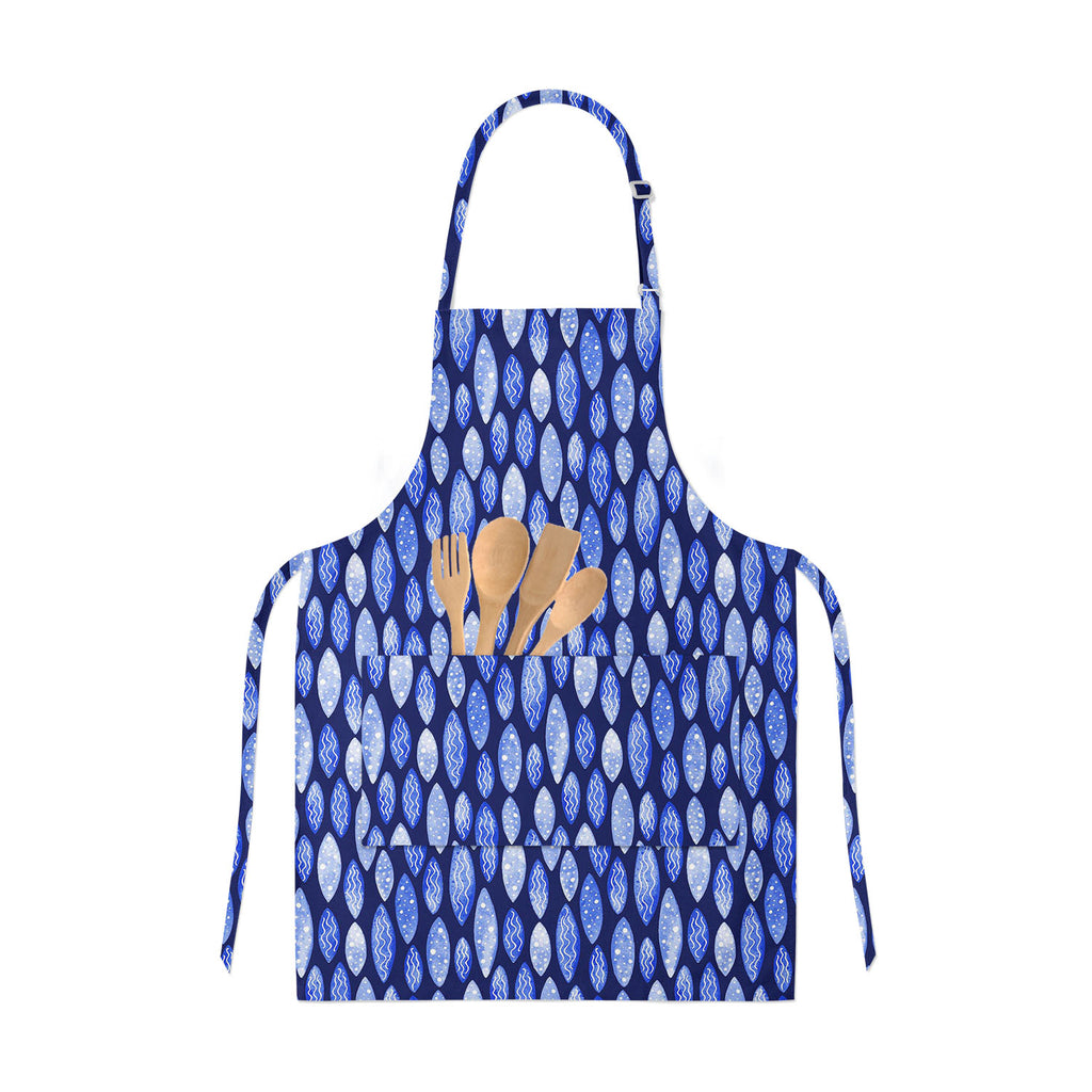 Spots & Waves Apron | Adjustable, Free Size & Waist Tiebacks-Aprons Neck to Knee-APR_NK_KN-IC 5007686 IC 5007686, Abstract Expressionism, Abstracts, Art and Paintings, Black and White, Digital, Digital Art, Dots, Festivals and Occasions, Festive, Geometric, Geometric Abstraction, Graphic, Holidays, Illustrations, Patterns, Retro, Semi Abstract, Signs, Signs and Symbols, Surrealism, Watercolour, White, spots, waves, apron, adjustable, free, size, waist, tiebacks, abstract, art, backdrop, background, blue, co