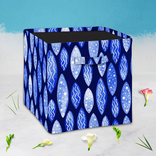 Spots & Waves D1 Foldable Open Storage Bin | Organizer Box, Toy Basket, Shelf Box, Laundry Bag | Canvas Fabric-Storage Bins-STR_BI_CB-IC 5007686 IC 5007686, Abstract Expressionism, Abstracts, Art and Paintings, Black and White, Digital, Digital Art, Dots, Festivals and Occasions, Festive, Geometric, Geometric Abstraction, Graphic, Holidays, Illustrations, Patterns, Retro, Semi Abstract, Signs, Signs and Symbols, Surrealism, Watercolour, White, spots, waves, d1, foldable, open, storage, bin, organizer, box, 