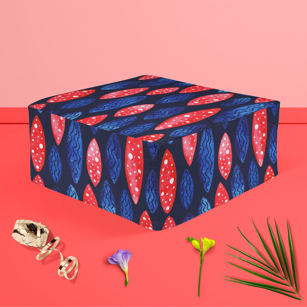 Spots & Waves D2 Footstool Footrest Puffy Pouffe Ottoman Bean Bag | Canvas Fabric-Footstools-FST_CB_BN-IC 5007687 IC 5007687, Abstract Expressionism, Abstracts, Art and Paintings, Black and White, Digital, Digital Art, Dots, Festivals and Occasions, Festive, Geometric, Geometric Abstraction, Graphic, Holidays, Illustrations, Patterns, Retro, Semi Abstract, Signs, Signs and Symbols, Surrealism, Watercolour, White, spots, waves, d2, footstool, footrest, puffy, pouffe, ottoman, bean, bag, canvas, fabric, abstr