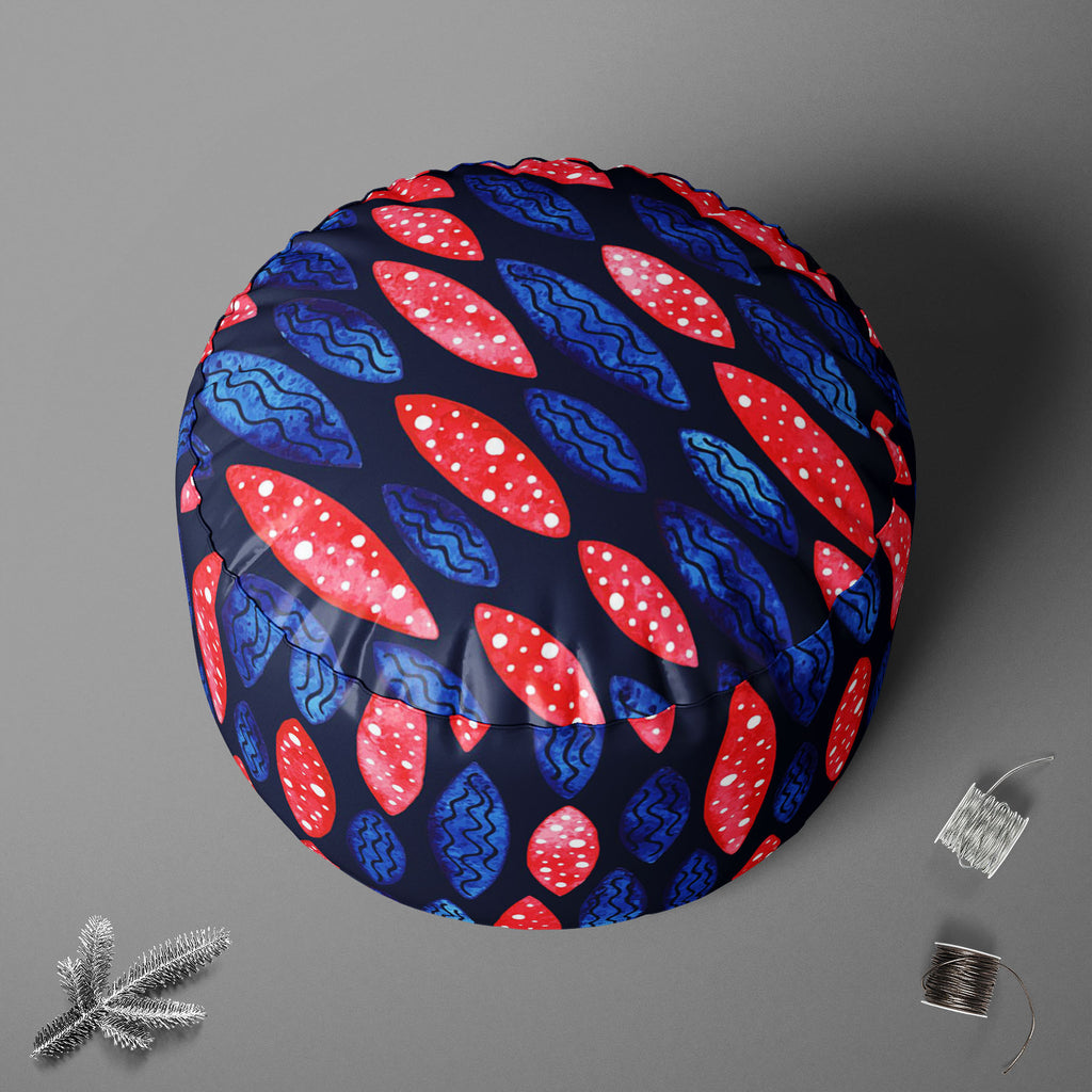 Spots & Waves D2 Footstool Footrest Puffy Pouffe Ottoman Bean Bag | Canvas Fabric-Footstools-FST_CB_BN-IC 5007687 IC 5007687, Abstract Expressionism, Abstracts, Art and Paintings, Black and White, Digital, Digital Art, Dots, Festivals and Occasions, Festive, Geometric, Geometric Abstraction, Graphic, Holidays, Illustrations, Patterns, Retro, Semi Abstract, Signs, Signs and Symbols, Surrealism, Watercolour, White, spots, waves, d2, footstool, footrest, puffy, pouffe, ottoman, bean, bag, canvas, fabric, abstr