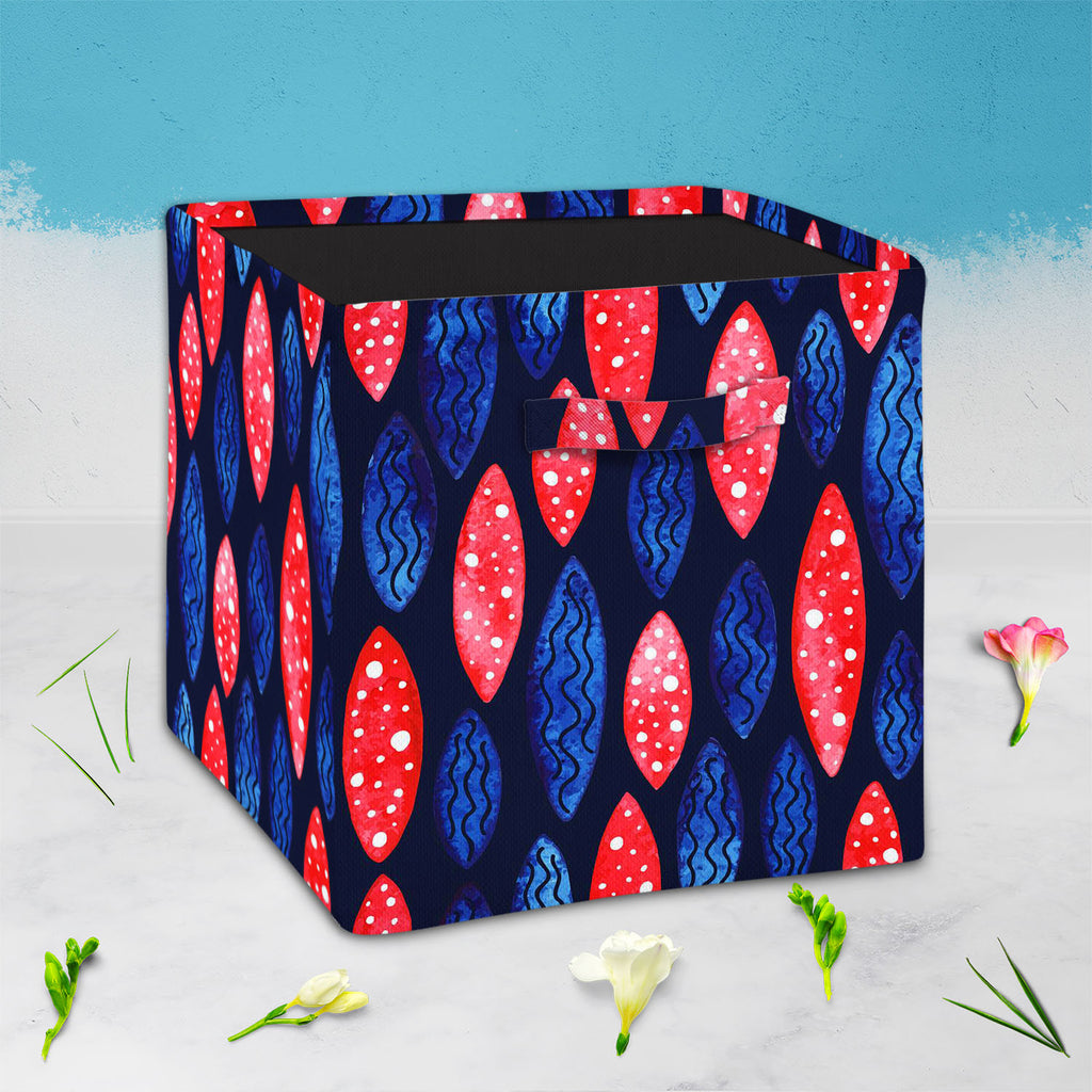 Spots & Waves D2 Foldable Open Storage Bin | Organizer Box, Toy Basket, Shelf Box, Laundry Bag | Canvas Fabric-Storage Bins-STR_BI_CB-IC 5007687 IC 5007687, Abstract Expressionism, Abstracts, Art and Paintings, Black and White, Digital, Digital Art, Dots, Festivals and Occasions, Festive, Geometric, Geometric Abstraction, Graphic, Holidays, Illustrations, Patterns, Retro, Semi Abstract, Signs, Signs and Symbols, Surrealism, Watercolour, White, spots, waves, d2, foldable, open, storage, bin, organizer, box, 