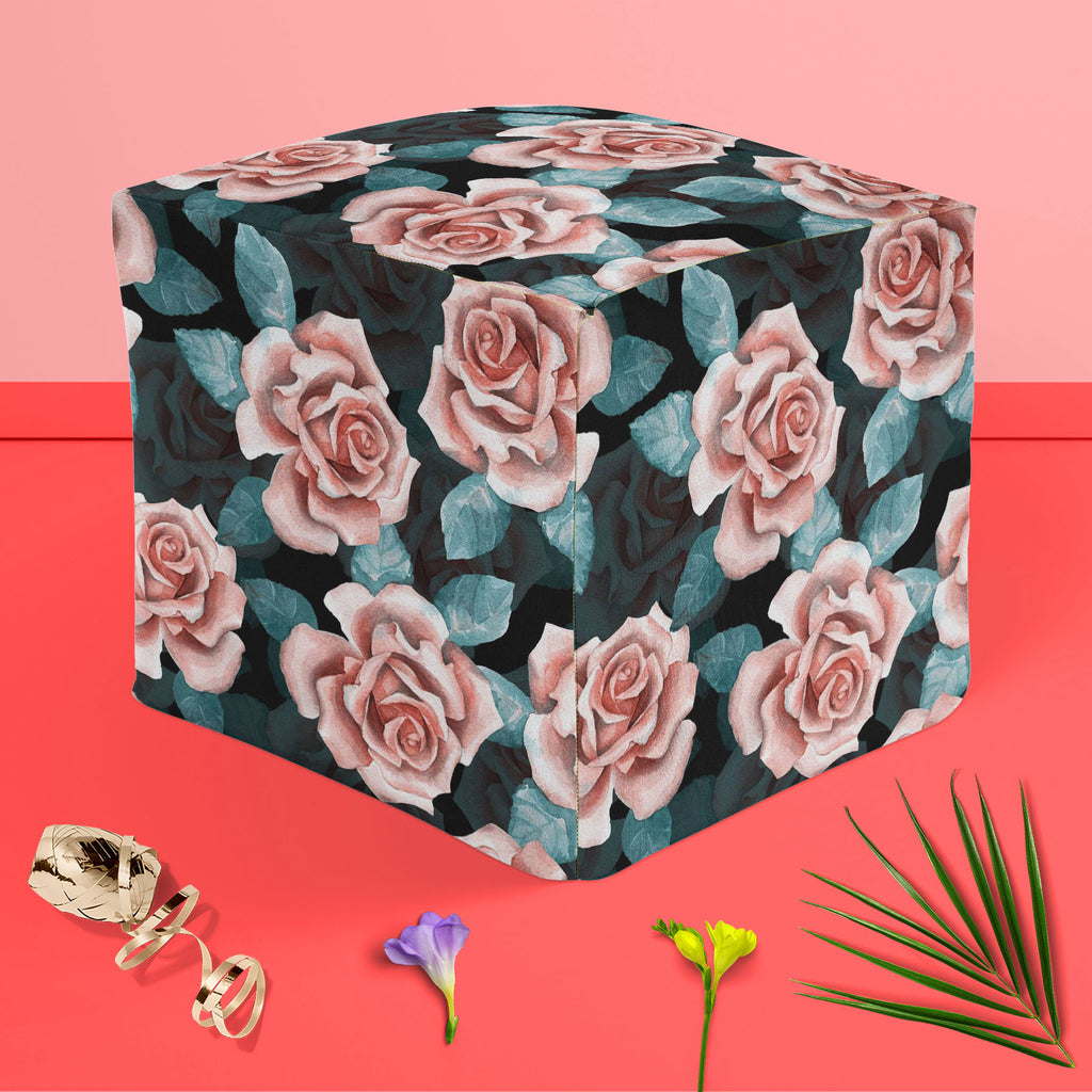 Beautiful Buds Footstool Footrest Puffy Pouffe Ottoman Bean Bag | Canvas Fabric-Footstools-FST_CB_BN-IC 5007688 IC 5007688, Ancient, Art and Paintings, Books, Botanical, Drawing, Fashion, Floral, Flowers, Hand Drawn, Historical, Illustrations, Medieval, Nature, Paintings, Patterns, Retro, Scenic, Signs, Signs and Symbols, Sketches, Vintage, Watercolour, beautiful, buds, footstool, footrest, puffy, pouffe, ottoman, bean, bag, canvas, fabric, art, background, blossom, bud, card, chic, colorful, cover, cute, d