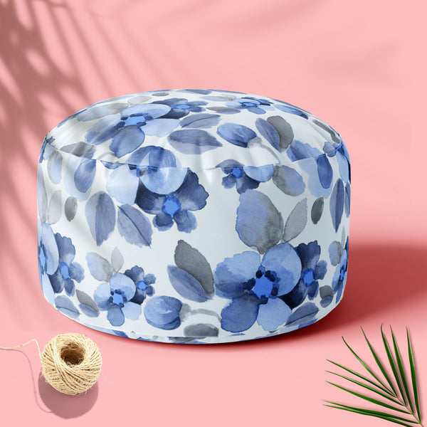 Summer Flowers D2 Footstool Footrest Puffy Pouffe Ottoman Bean Bag | Canvas Fabric-Footstools-FST_CB_BN-IC 5007689 IC 5007689, Ancient, Art and Paintings, Books, Botanical, Drawing, Fashion, Floral, Flowers, Historical, Medieval, Nature, Patterns, Retro, Signs, Signs and Symbols, Vintage, Watercolour, Wedding, summer, d2, footstool, footrest, puffy, pouffe, ottoman, bean, bag, floor, cushion, pillow, canvas, fabric, flower, pattern, watercolor, art, artistic, background, beautiful, blue, botany, card, color