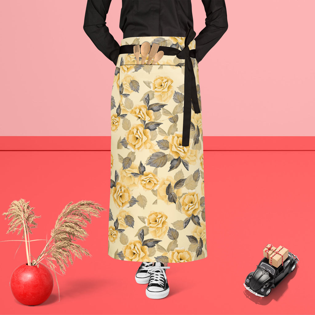 Hand-Drawn Flowers D1 Apron | Adjustable, Free Size & Waist Tiebacks-Aprons Waist to Feet-APR_WS_FT-IC 5007690 IC 5007690, Ancient, Art and Paintings, Books, Botanical, Drawing, Fashion, Floral, Flowers, Historical, Medieval, Nature, Patterns, Retro, Seasons, Signs, Signs and Symbols, Vintage, Watercolour, Wedding, hand-drawn, d1, apron, adjustable, free, size, waist, tiebacks, art, artistic, background, beautiful, botany, card, cover, decoration, design, drawn, elegance, elegant, element, feminine, florist