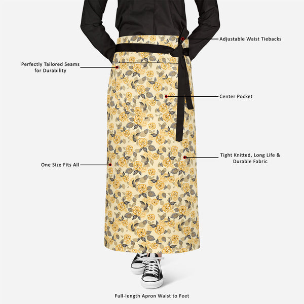 Hand-Drawn Flowers Apron | Adjustable, Free Size & Waist Tiebacks-Aprons Waist to Knee--IC 5007690 IC 5007690, Ancient, Art and Paintings, Books, Botanical, Drawing, Fashion, Floral, Flowers, Historical, Medieval, Nature, Patterns, Retro, Seasons, Signs, Signs and Symbols, Vintage, Watercolour, Wedding, hand-drawn, full-length, apron, satin, fabric, adjustable, waist, tiebacks, art, artistic, background, beautiful, botany, card, cover, decoration, design, drawn, elegance, elegant, element, feminine, florist
