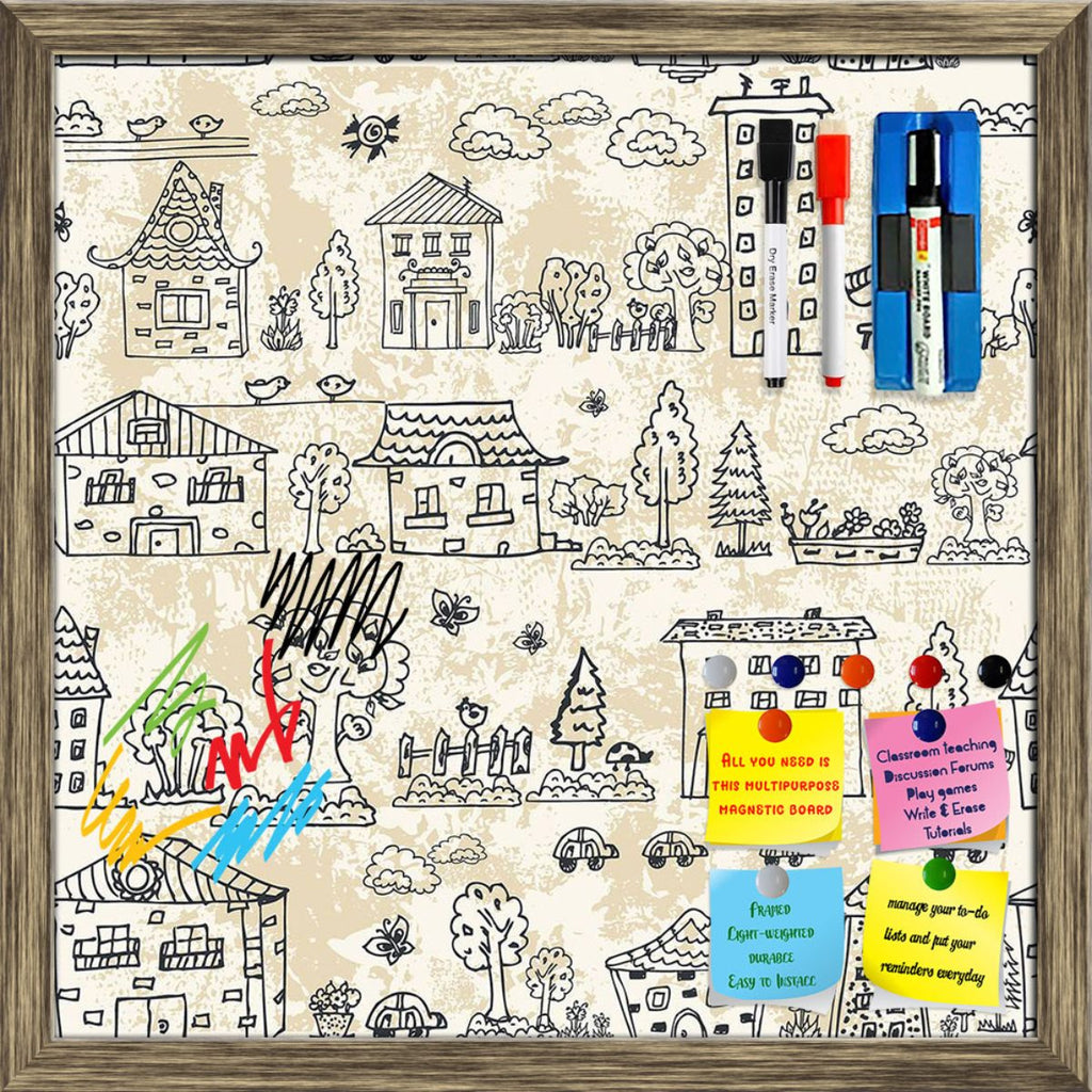 City Doodle Grunge D1 Framed Magnetic Dry Erase Board | Combo with Magnet Buttons & Markers-Magnetic Boards Framed-MGB_FR-IC 5007831 IC 5007831, Abstract Expressionism, Abstracts, Ancient, Animated Cartoons, Architecture, Art and Paintings, Birds, Caricature, Cars, Cartoons, Cities, City Views, Digital, Digital Art, Drawing, Graphic, Historical, Illustrations, Medieval, Nature, Patterns, Retro, Scenic, Semi Abstract, Signs, Signs and Symbols, Sketches, Vintage, city, doodle, grunge, d1, framed, magnetic, dr