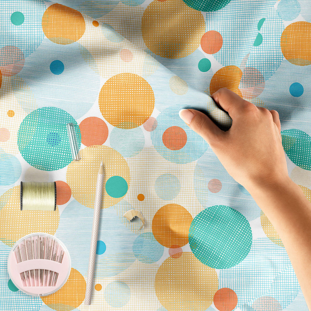 Abstract Circles D1 Sofa Fabric by Metre | Upholstery For Sofa, Curtains & Cushions - Sofa Fabrics - ArtzFolio.com