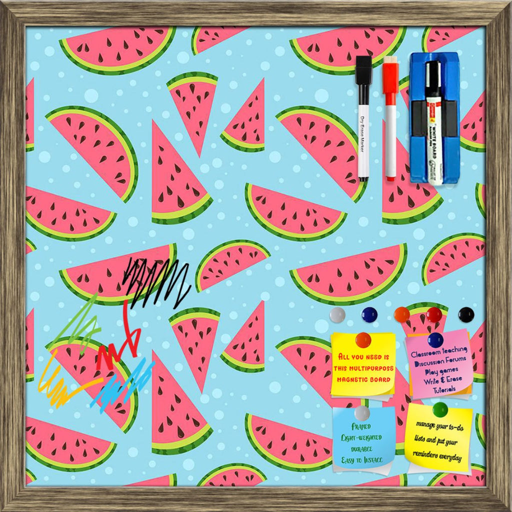 Colorful Watermelon D2 Framed Magnetic Dry Erase Board | Combo with Magnet Buttons & Markers-Magnetic Boards Framed-MGB_FR-IC 5007862 IC 5007862, Abstract Expressionism, Abstracts, Ancient, Animated Cartoons, Art and Paintings, Caricature, Cartoons, Cuisine, Digital, Digital Art, Drawing, Food, Food and Beverage, Food and Drink, Fruit and Vegetable, Fruits, Graphic, Historical, Illustrations, Medieval, Nature, Patterns, Retro, Scenic, Semi Abstract, Signs, Signs and Symbols, Vintage, colorful, watermelon, d