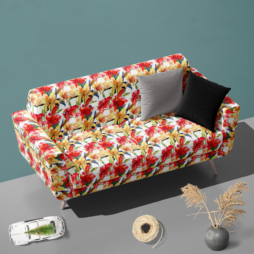 Watercolor Lily Flowers Sofa Fabric by Metre | Upholstery For Sofa, Curtains & Cushions-Sofa Fabrics-SOF_FB-IC 5007866 IC 5007866, Ancient, Art and Paintings, Botanical, Calligraphy, Decorative, Digital, Digital Art, Floral, Flowers, Graphic, Historical, Illustrations, Medieval, Nature, Paintings, Patterns, Retro, Scenic, Signs, Signs and Symbols, Vintage, Watercolour, watercolor, lily, sofa, fabric, by, metre, upholstery, for, curtains, cushions, bloom, blossom, branch, card, design, illustration, invitati