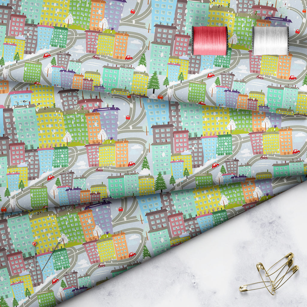 Winter Skyscrapers Sofa Fabric by Metre | Upholstery For Sofa, Curtains & Cushions-Sofa Fabrics-SOF_FB-IC 5007914 IC 5007914, Abstract Expressionism, Abstracts, Ancient, Animated Cartoons, Architecture, Art and Paintings, Birds, Caricature, Cars, Cartoons, Christianity, Cities, City Views, Digital, Digital Art, Drawing, Graphic, Historical, Illustrations, Landscapes, Maps, Medieval, Patterns, Retro, Scenic, Semi Abstract, Signs, Signs and Symbols, Urban, Vintage, winter, skyscrapers, sofa, fabric, by, metre