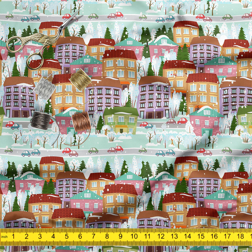 Cute Houses D3 Sofa Fabric by Metre | Upholstery For Sofa, Curtains & Cushions-Sofa Fabrics-SOF_FB-IC 5007915 IC 5007915, Abstract Expressionism, Abstracts, Ancient, Animated Cartoons, Architecture, Art and Paintings, Baby, Birds, Caricature, Cars, Cartoons, Children, Christianity, Cities, City Views, Digital, Digital Art, Drawing, Graphic, Historical, Illustrations, Kids, Landscapes, Maps, Medieval, Patterns, Retro, Scenic, Semi Abstract, Signs, Signs and Symbols, Urban, Vintage, cute, houses, d3, sofa, fa