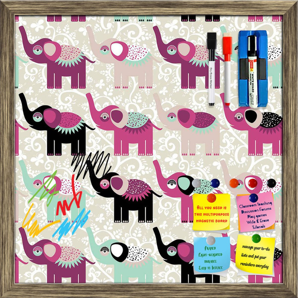 Elephants And Flowers Framed Magnetic Dry Erase Board | Combo with Magnet Buttons & Markers-Magnetic Boards Framed-MGB_FR-IC 5007935 IC 5007935, African, Animals, Animated Cartoons, Art and Paintings, Asian, Baby, Botanical, Caricature, Cartoons, Children, Digital, Digital Art, Drawing, Festivals, Festivals and Occasions, Festive, Floral, Flowers, Graphic, Illustrations, Indian, Kids, Modern Art, Nature, Patterns, Pets, Retro, Signs, Signs and Symbols, elephants, and, framed, magnetic, dry, erase, board, pr