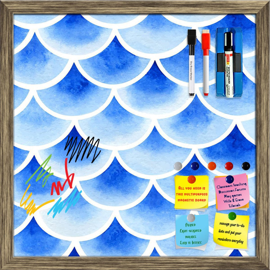 Watercolor Retro Fish Scales Framed Magnetic Dry Erase Board | Combo with Magnet Buttons & Markers-Magnetic Boards Framed-MGB_FR-IC 5007939 IC 5007939, Abstract Expressionism, Abstracts, Ancient, Art and Paintings, Asian, Chinese, Circle, Culture, Decorative, Ethnic, Fashion, Geometric, Geometric Abstraction, Historical, Illustrations, Japanese, Medieval, Modern Art, Patterns, Retro, Semi Abstract, Signs, Signs and Symbols, Stripes, Traditional, Tribal, Vintage, Watercolour, World Culture, watercolor, fish,
