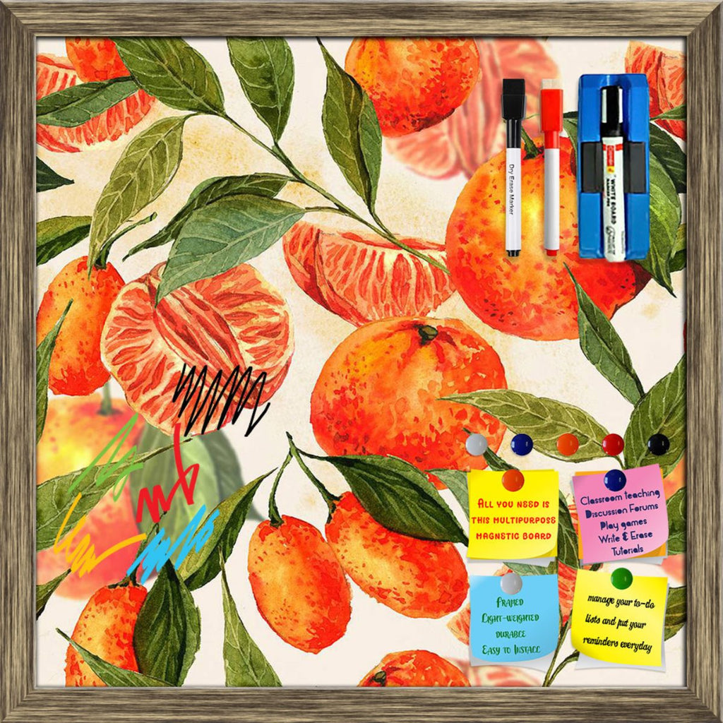 Watercolor Orange Pattern Framed Magnetic Dry Erase Board | Combo with Magnet Buttons & Markers-Magnetic Boards Framed-MGB_FR-IC 5007945 IC 5007945, Black and White, Christianity, Cuisine, Drawing, Food, Food and Beverage, Food and Drink, Fruit and Vegetable, Fruits, Health, Illustrations, Nature, Patterns, Scenic, Tropical, Watercolour, White, watercolor, orange, pattern, framed, magnetic, dry, erase, board, printed, whiteboard, with, 4, magnets, 2, markers, 1, duster, mandarin, tangerine, background, chri