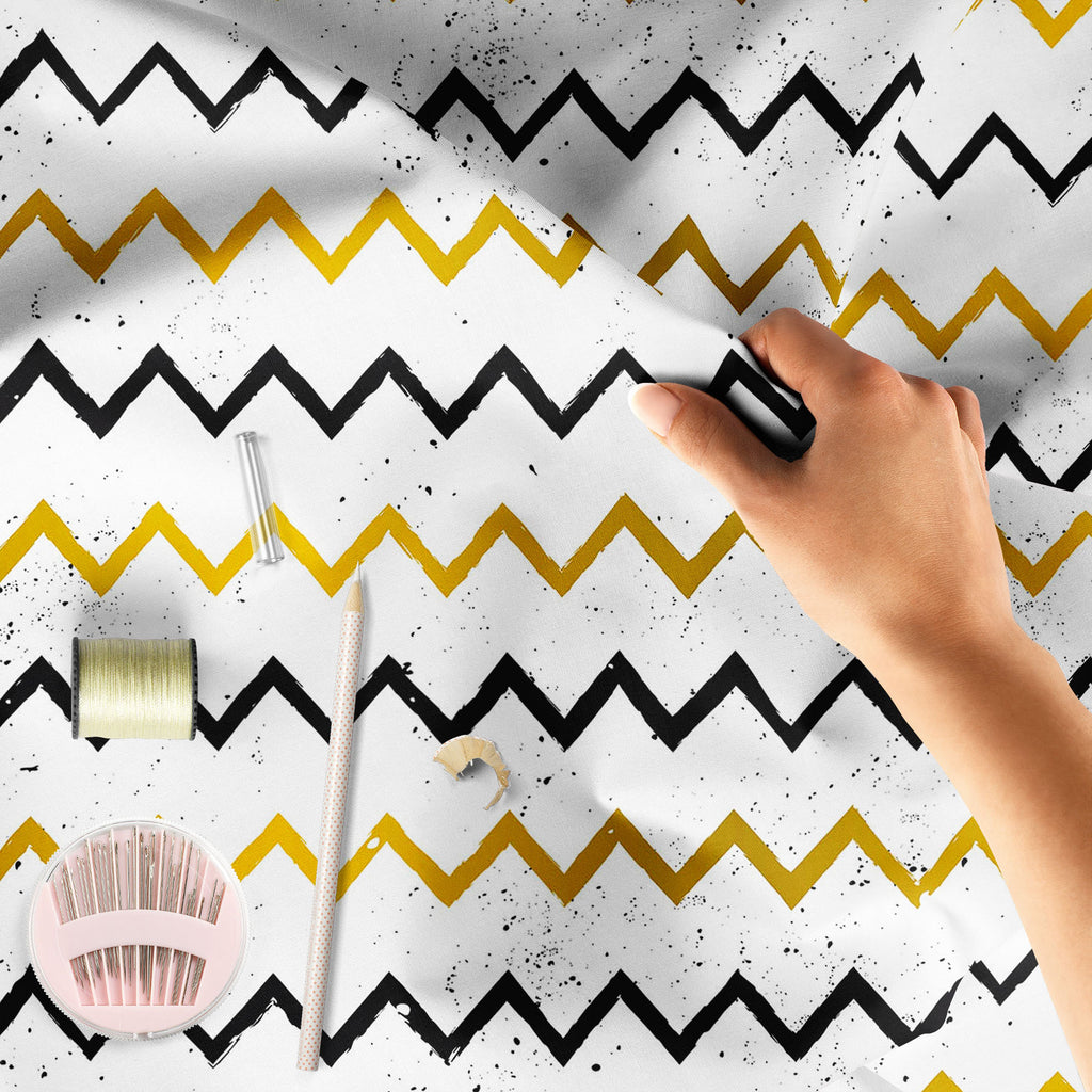 Zig Zag Chevron Sofa Fabric by Metre | Upholstery For Sofa, Curtains & Cushions-Sofa Fabrics-SOF_FB-IC 5007974 IC 5007974, Abstract Expressionism, Abstracts, Ancient, Aztec, Black, Black and White, Chevron, Culture, Digital, Digital Art, Ethnic, Geometric, Geometric Abstraction, Graphic, Hipster, Historical, Ikat, Illustrations, Indian, Medieval, Patterns, Semi Abstract, Signs, Signs and Symbols, Traditional, Tribal, Vintage, World Culture, zig, zag, sofa, fabric, by, metre, upholstery, for, curtains, cushi