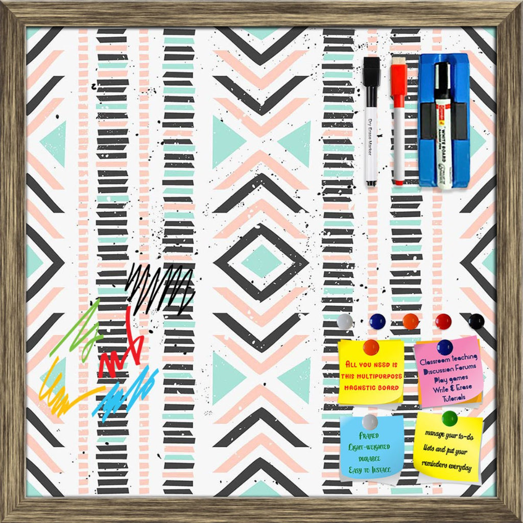 Abstract Geometric Pattern D1 Framed Magnetic Dry Erase Board | Combo with Magnet Buttons & Markers-Magnetic Boards Framed-MGB_FR-IC 5007975 IC 5007975, Abstract Expressionism, Abstracts, Ancient, Art and Paintings, Aztec, Chevron, Culture, Decorative, Digital, Digital Art, Ethnic, Geometric, Geometric Abstraction, Graphic, Hipster, Historical, Ikat, Illustrations, Indian, Medieval, Patterns, Semi Abstract, Signs, Signs and Symbols, Space, Traditional, Triangles, Tribal, Vintage, World Culture, abstract, pa