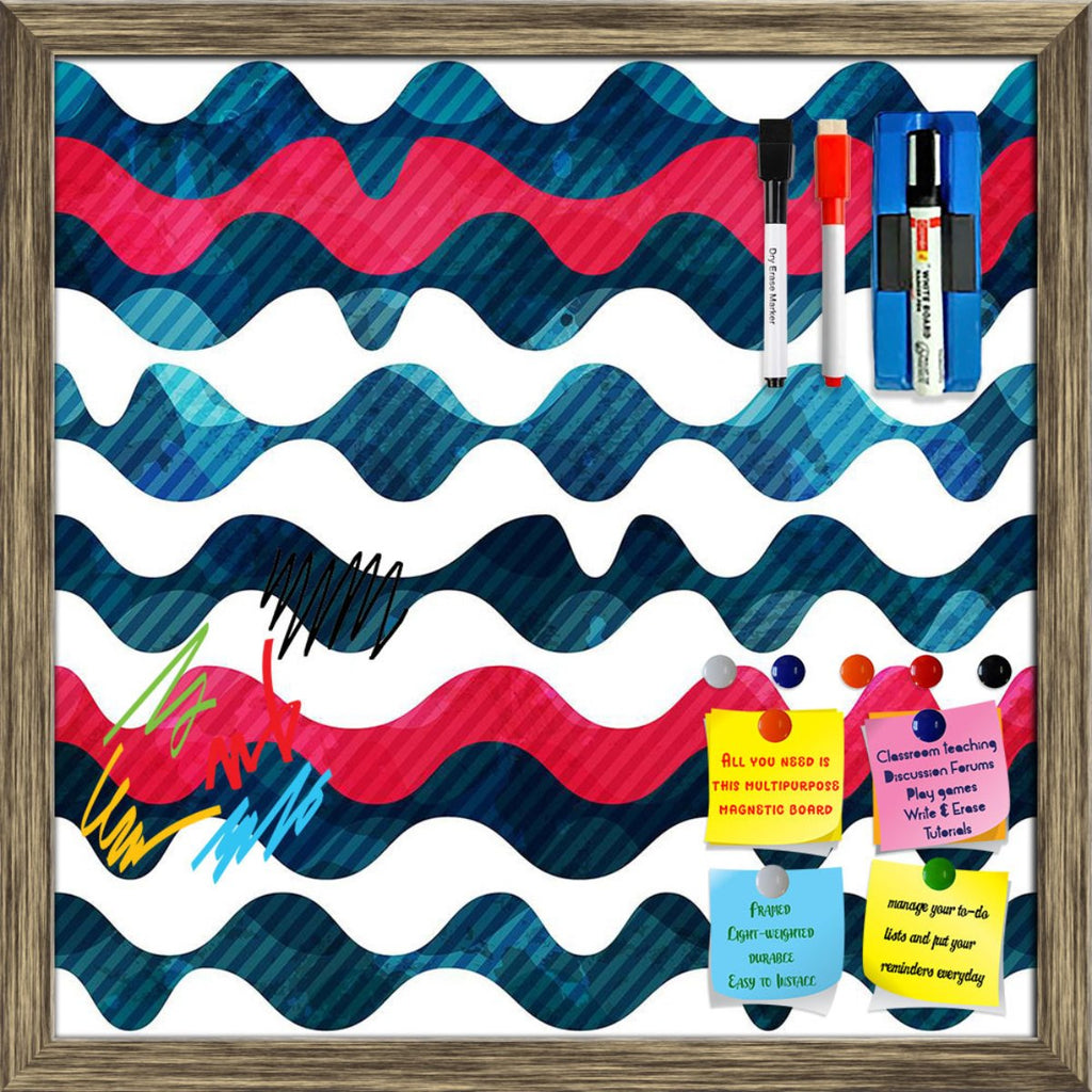 Grunge Wave Pattern Framed Magnetic Dry Erase Board | Combo with Magnet Buttons & Markers-Magnetic Boards Framed-MGB_FR-IC 5007991 IC 5007991, Abstract Expressionism, Abstracts, Ancient, Art and Paintings, Black and White, Decorative, Digital, Digital Art, Drawing, Geometric, Geometric Abstraction, Graphic, Hipster, Historical, Illustrations, Medieval, Modern Art, Nature, Paintings, Patterns, Retro, Scenic, Semi Abstract, Signs, Signs and Symbols, Symbols, Vintage, White, grunge, wave, pattern, framed, magn