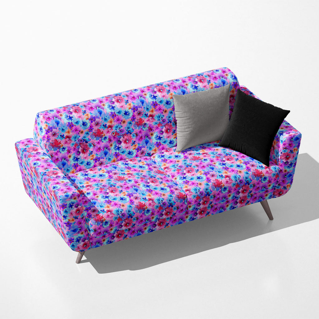 Abstract Watercolor Modern Pastel Flower Sofa Fabric by Metre | Upholstery For Sofa, Curtains & Cushions - Sofa Fabrics - ArtzFolio.com