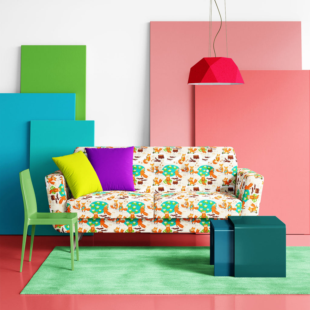 Cute Little Fox Sofa Fabric by Metre | Upholstery For Sofa, Curtains & Cushions-Sofa Fabrics-SOF_FB-IC 5008002 IC 5008002, Abstract Expressionism, Abstracts, Animals, Animated Cartoons, Baby, Botanical, Caricature, Cartoons, Children, Digital, Digital Art, Drawing, Floral, Flowers, Graphic, Illustrations, Kids, Love, Nature, Patterns, Romance, Scenic, Semi Abstract, Wildlife, cute, little, fox, sofa, fabric, by, metre, upholstery, for, curtains, cushions, abstract, animal, background, berries, cartoon, chil