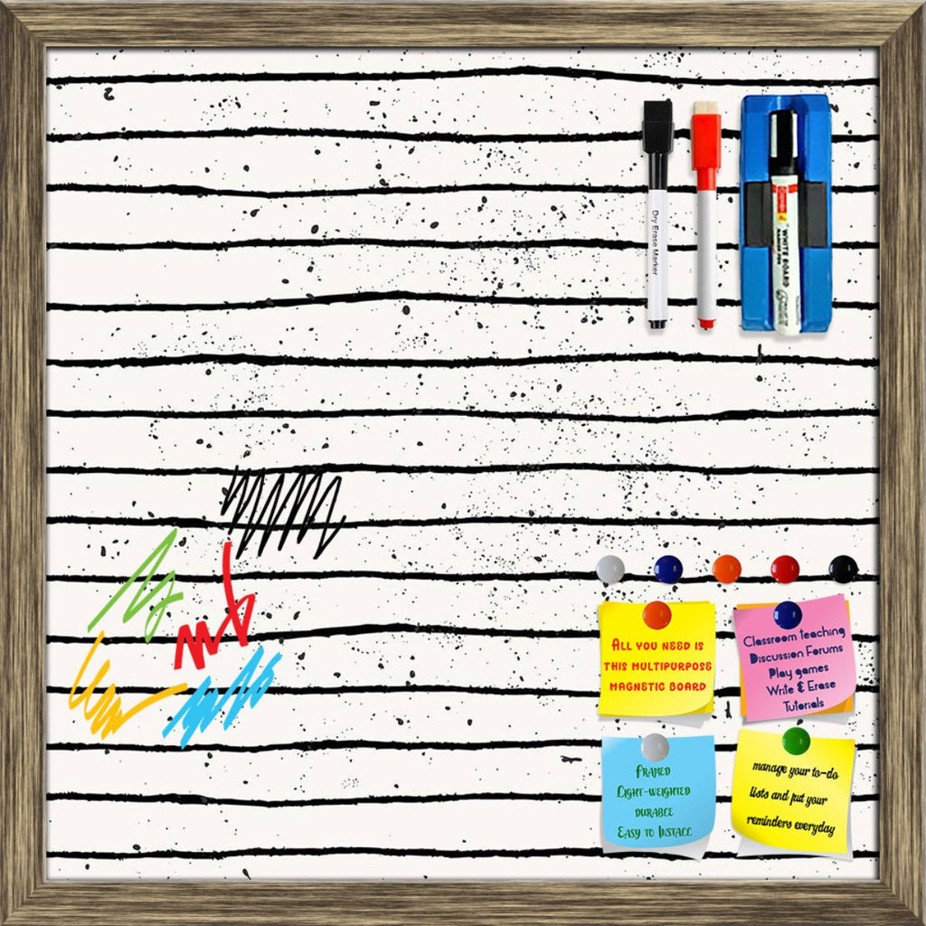 Hand Drawn Black And Off-White Striped Pattern D1 Framed Magnetic Dry Erase Board | Combo with Magnet Buttons & Markers-Magnetic Boards Framed-MGB_FR-IC 5008008 IC 5008008, Abstract Expressionism, Abstracts, Ancient, Black, Black and White, Chevron, Digital, Digital Art, Geometric, Geometric Abstraction, Graphic, Hipster, Historical, Illustrations, Medieval, Patterns, Semi Abstract, Signs, Signs and Symbols, Stripes, Triangles, Vintage, hand, drawn, and, off-white, striped, pattern, d1, framed, magnetic, dr