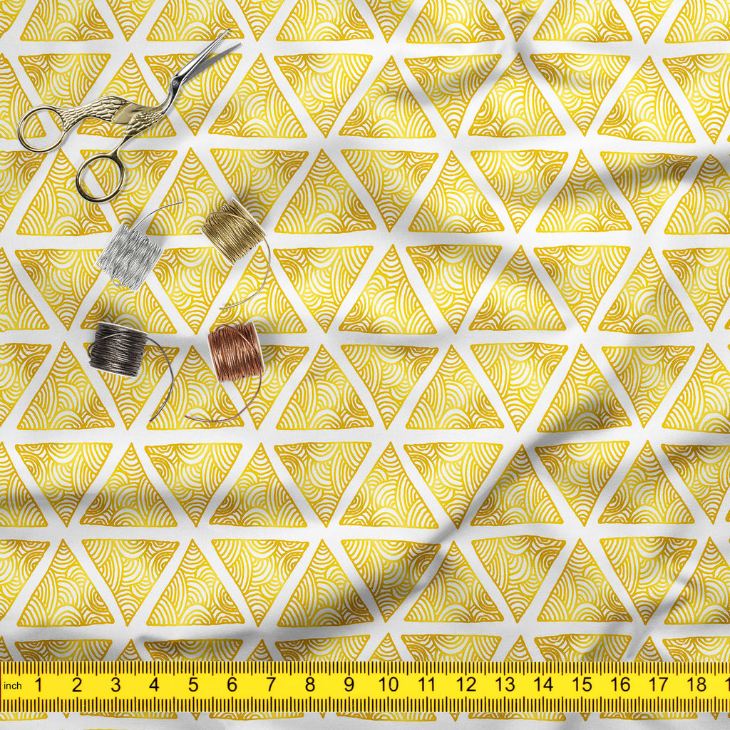 Ornate Triangles Sofa Fabric by Metre | Upholstery For Sofa, Curtains & Cushions-Sofa Fabrics-SOF_FB-IC 5008026 IC 5008026, Abstract Expressionism, Abstracts, Black and White, Digital, Digital Art, Geometric, Geometric Abstraction, Graphic, Hipster, Illustrations, Modern Art, Patterns, Retro, Semi Abstract, Signs, Signs and Symbols, Triangles, Vintage, White, Metallic, ornate, sofa, fabric, by, metre, upholstery, for, curtains, cushions, abstract, pattern, backdrop, background, card, color, colour, cool, cr
