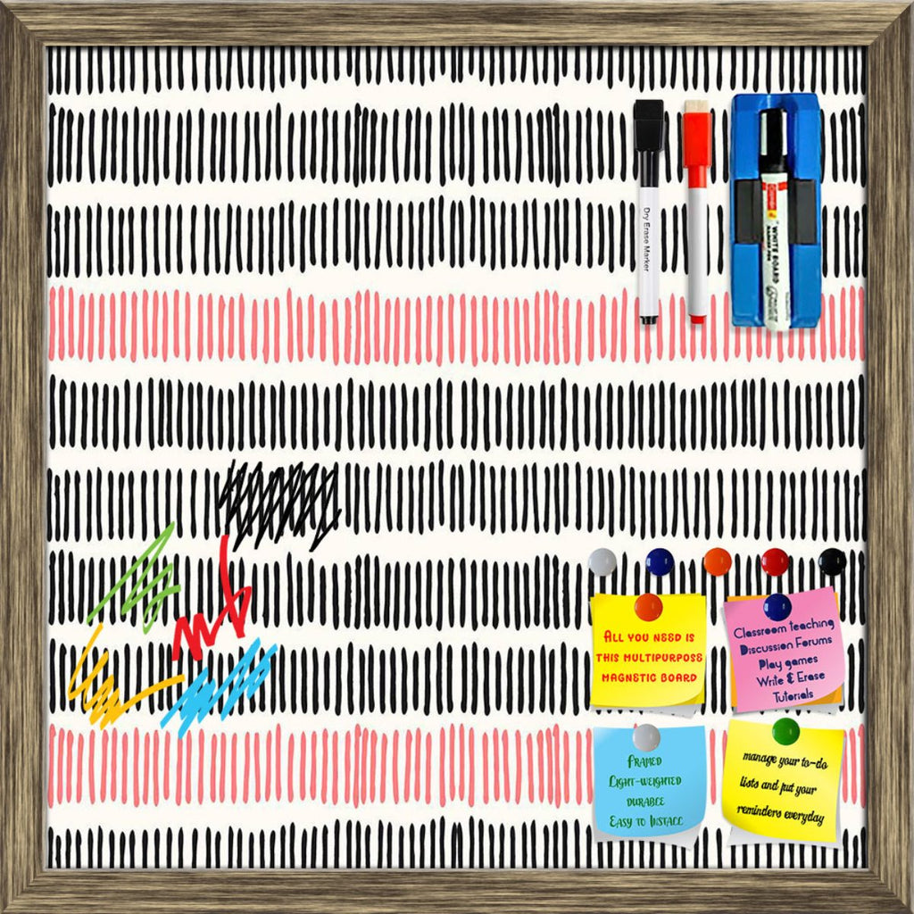 Hand Drawn Abstract Lines Pattern Framed Magnetic Dry Erase Board | Combo with Magnet Buttons & Markers-Magnetic Boards Framed-MGB_FR-IC 5008034 IC 5008034, Abstract Expressionism, Abstracts, Ancient, Black, Black and White, Digital, Digital Art, Geometric, Geometric Abstraction, Graphic, Hipster, Historical, Illustrations, Medieval, Modern Art, Patterns, Retro, Semi Abstract, Signs, Signs and Symbols, Stripes, Vintage, White, hand, drawn, abstract, lines, pattern, framed, magnetic, dry, erase, board, print