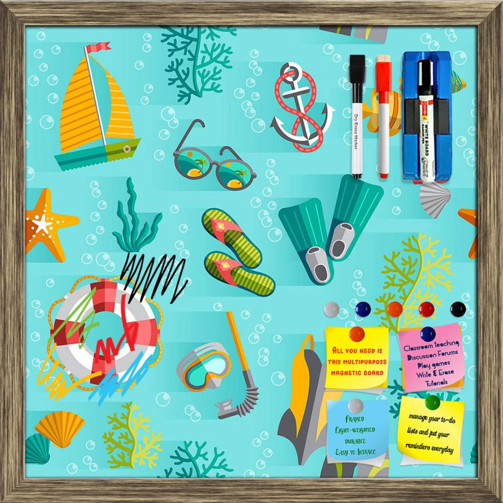 Tropical Island Vacation Framed Magnetic Dry Erase Board | Combo with Magnet Buttons & Markers-Magnetic Boards Framed-MGB_FR-IC 5008039 IC 5008039, Abstract Expressionism, Abstracts, Automobiles, Boats, Books, Decorative, Illustrations, Nautical, Patterns, Semi Abstract, Signs, Signs and Symbols, Symbols, Transportation, Travel, Tropical, Vehicles, island, vacation, framed, magnetic, dry, erase, board, printed, whiteboard, with, 4, magnets, 2, markers, 1, duster, abstract, agency, anchor, background, beach,