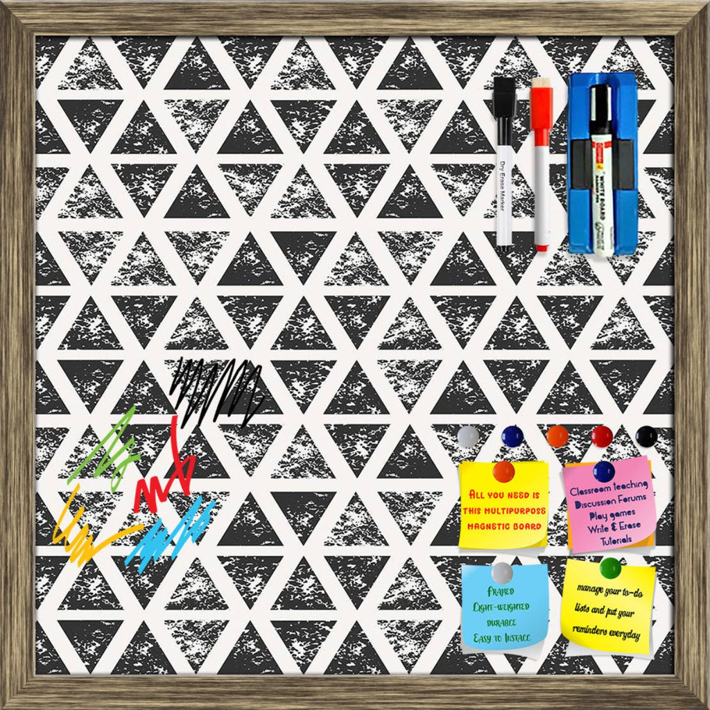 Watercolor Abstract Triangular Shapes Pattern Framed Magnetic Dry Erase Board | Combo with Magnet Buttons & Markers-Magnetic Boards Framed-MGB_FR-IC 5008059 IC 5008059, Abstract Expressionism, Abstracts, Ancient, Black, Black and White, Digital, Digital Art, Geometric, Geometric Abstraction, Graphic, Hipster, Historical, Illustrations, Medieval, Modern Art, Patterns, Retro, Semi Abstract, Signs, Signs and Symbols, Triangles, Vintage, Watercolour, White, watercolor, abstract, triangular, shapes, pattern, fra