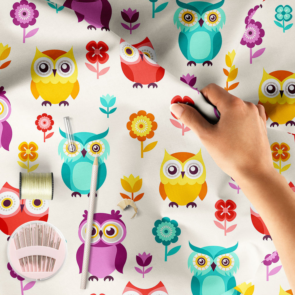Cute Owls D2 Sofa Fabric by Metre | Upholstery For Sofa, Curtains & Cushions-Sofa Fabrics-SOF_FB-IC 5008066 IC 5008066, Ancient, Animals, Animated Cartoons, Art and Paintings, Baby, Birds, Botanical, Caricature, Cartoons, Children, Digital, Digital Art, Floral, Flowers, Geometric, Geometric Abstraction, Graphic, Historical, Illustrations, Kids, Medieval, Modern Art, Nature, Patterns, Retro, Scenic, Signs, Signs and Symbols, Vintage, Wildlife, cute, owls, d2, sofa, fabric, by, metre, upholstery, for, curtain